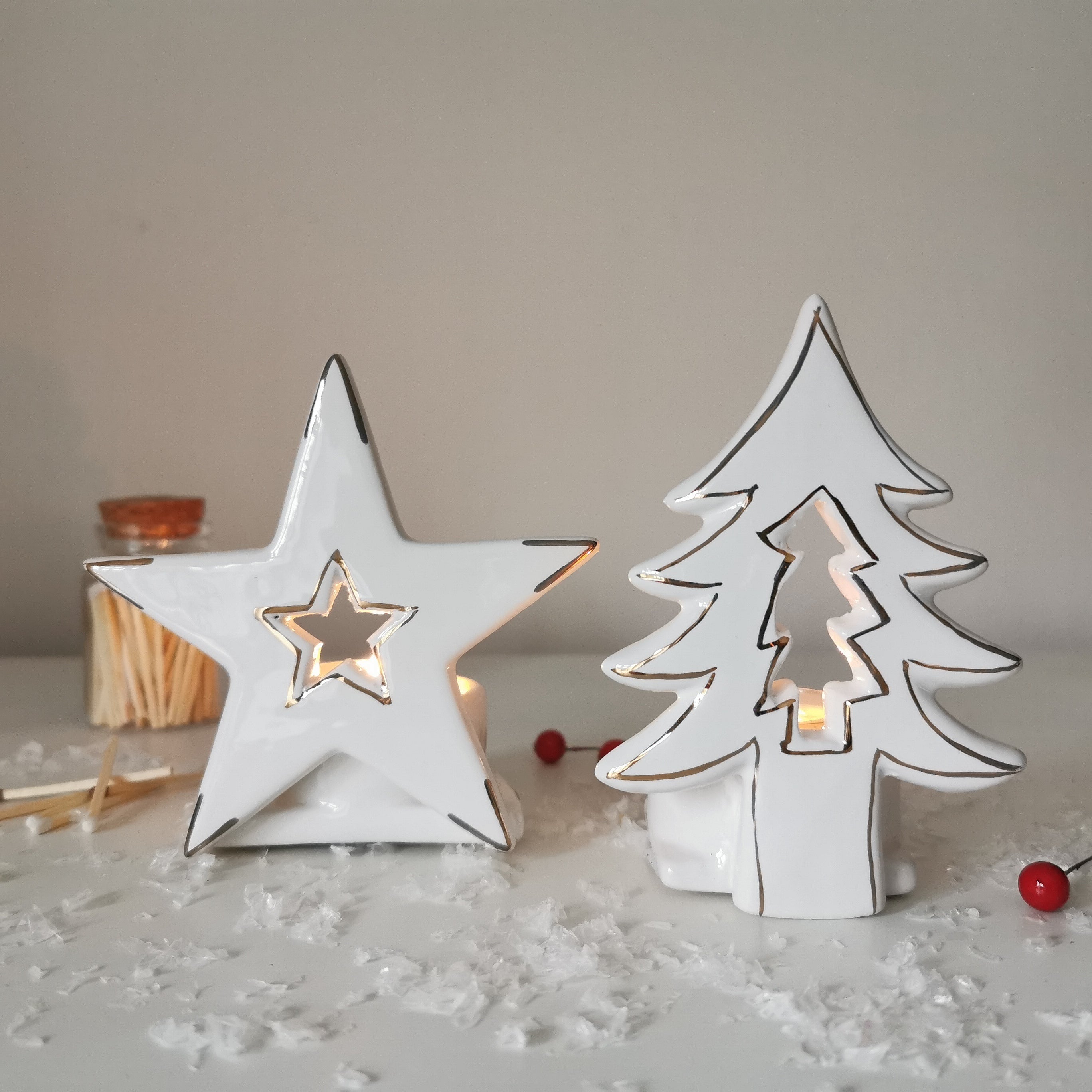 Star or Tree tealight holder