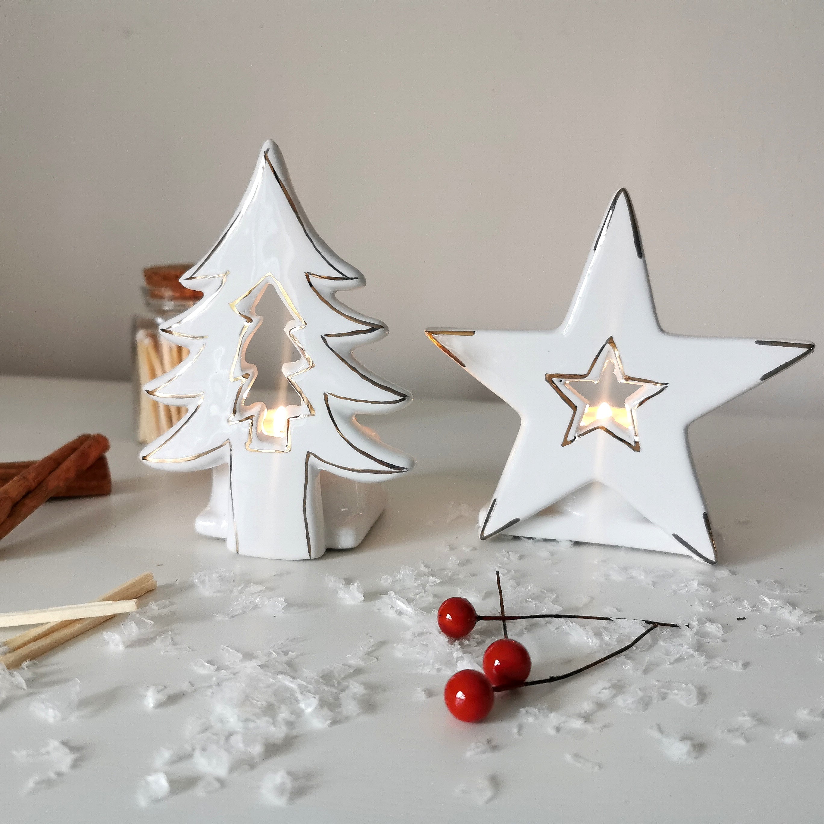 Star or Tree tealight holder