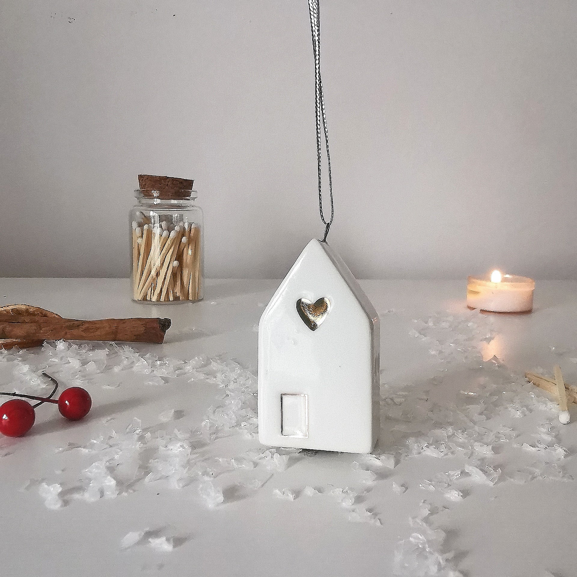 Hanging Ceramic House Decoration