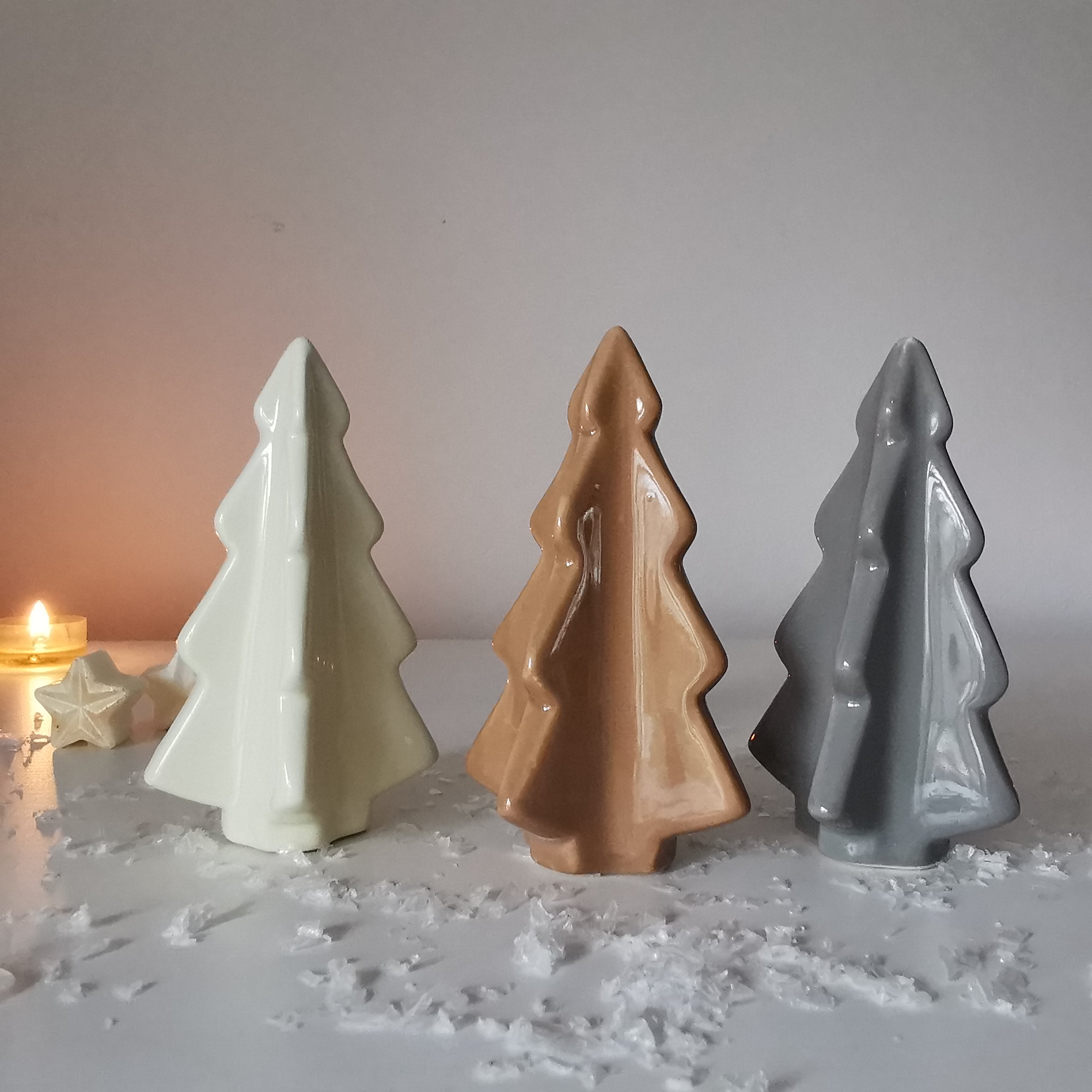 Glossy Natural Tree Ornaments