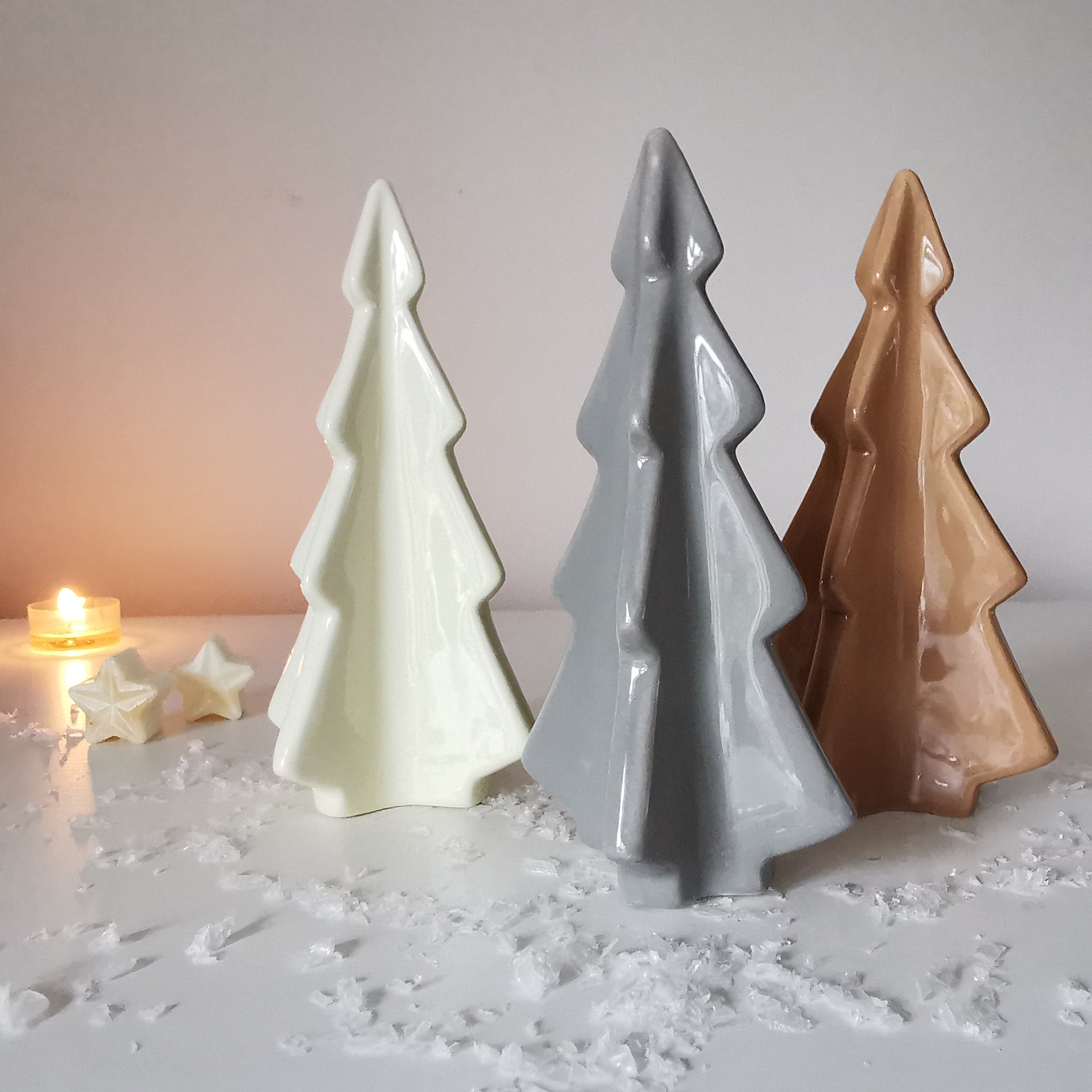 Glossy Natural Tree Ornaments