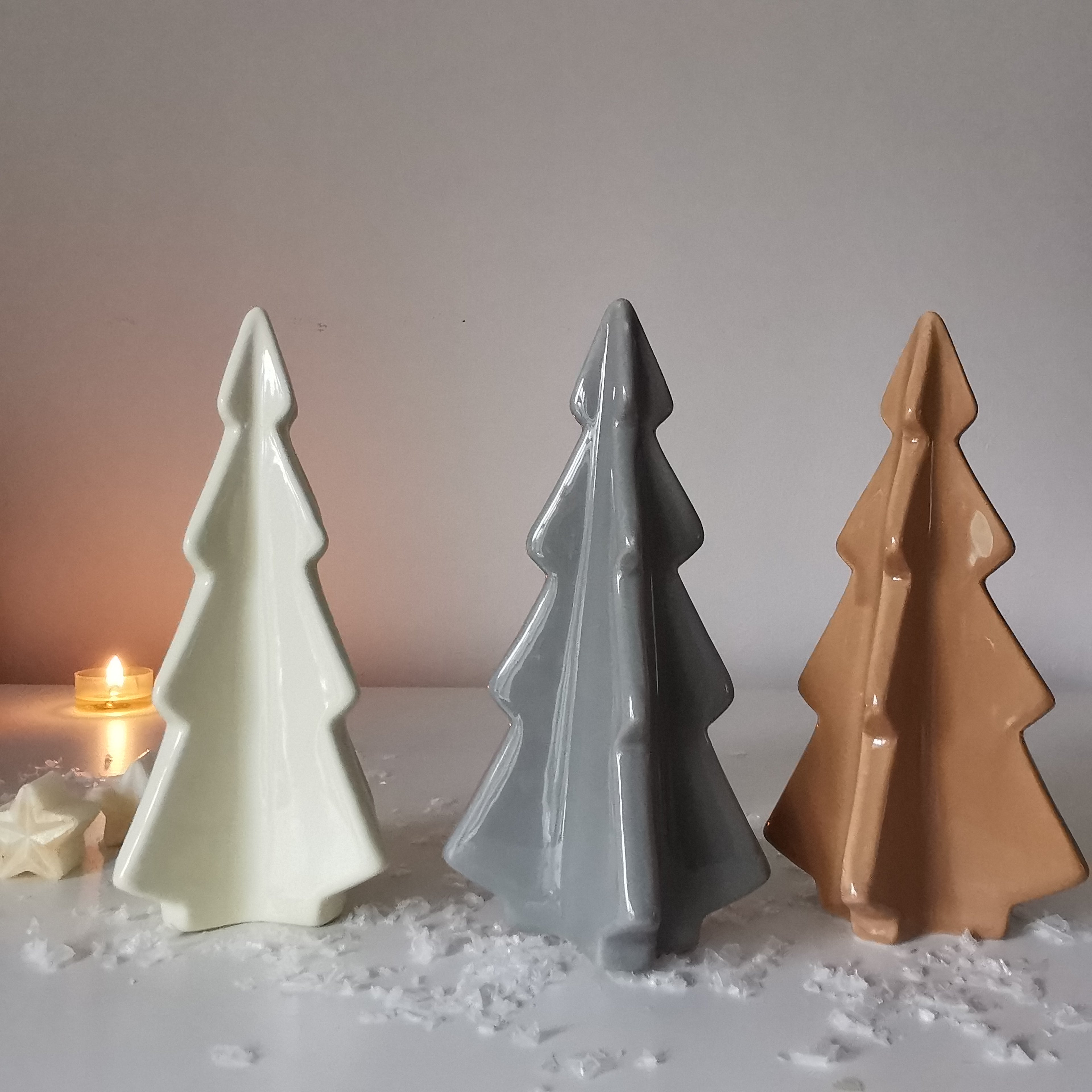 Glossy Natural Tree Ornaments