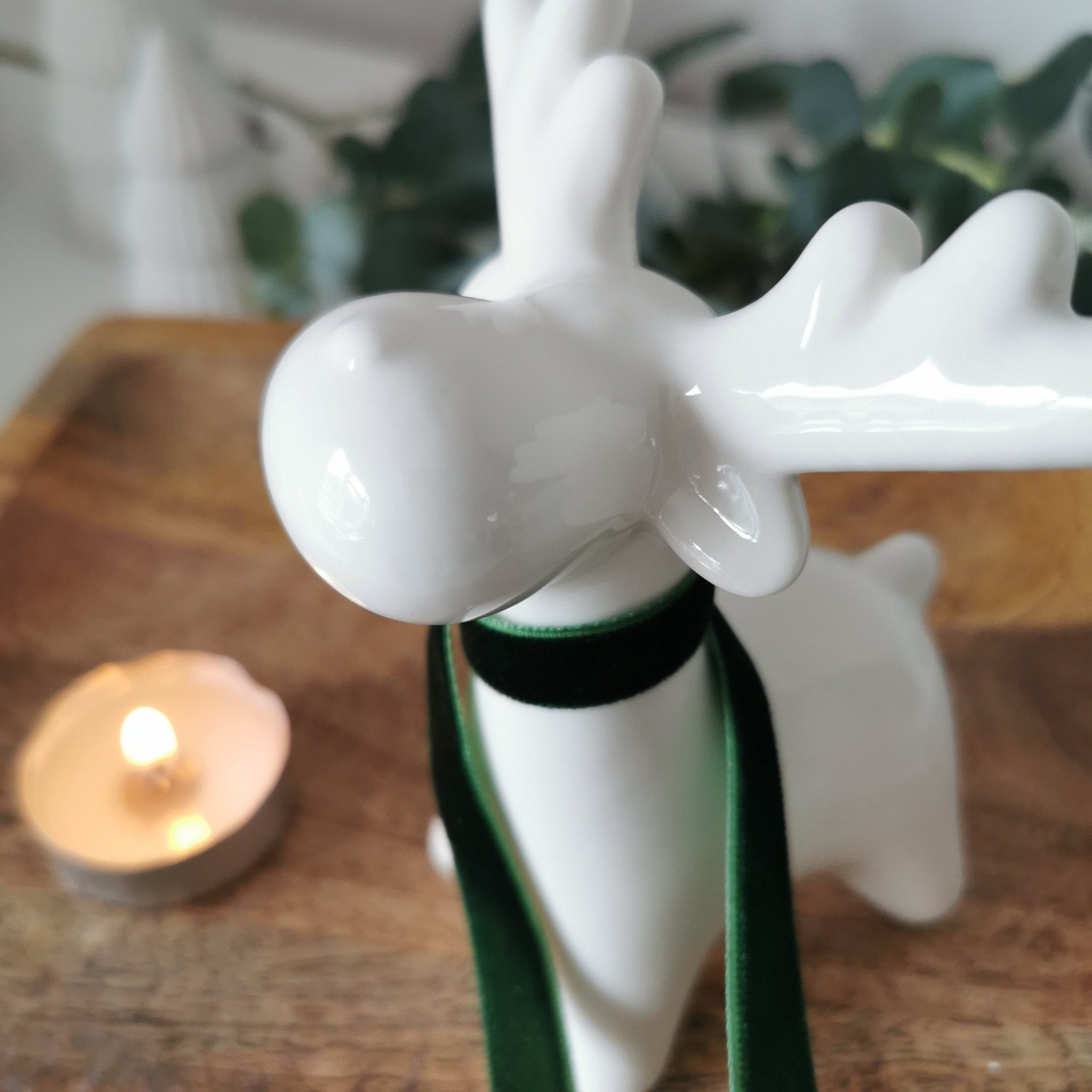 Minimalist Ceramic Reindeer Ornament