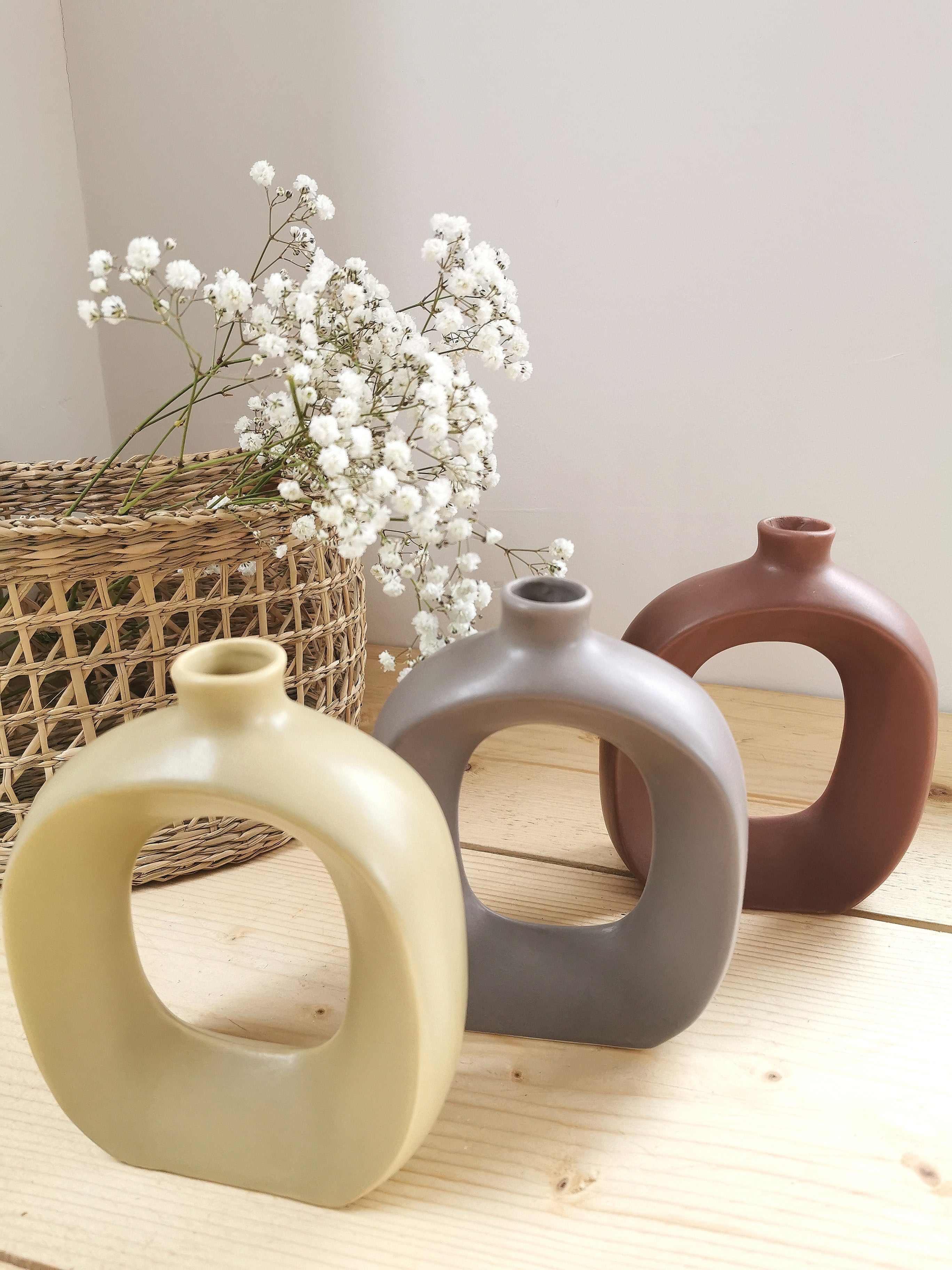 Oval Shaped Donut Vase