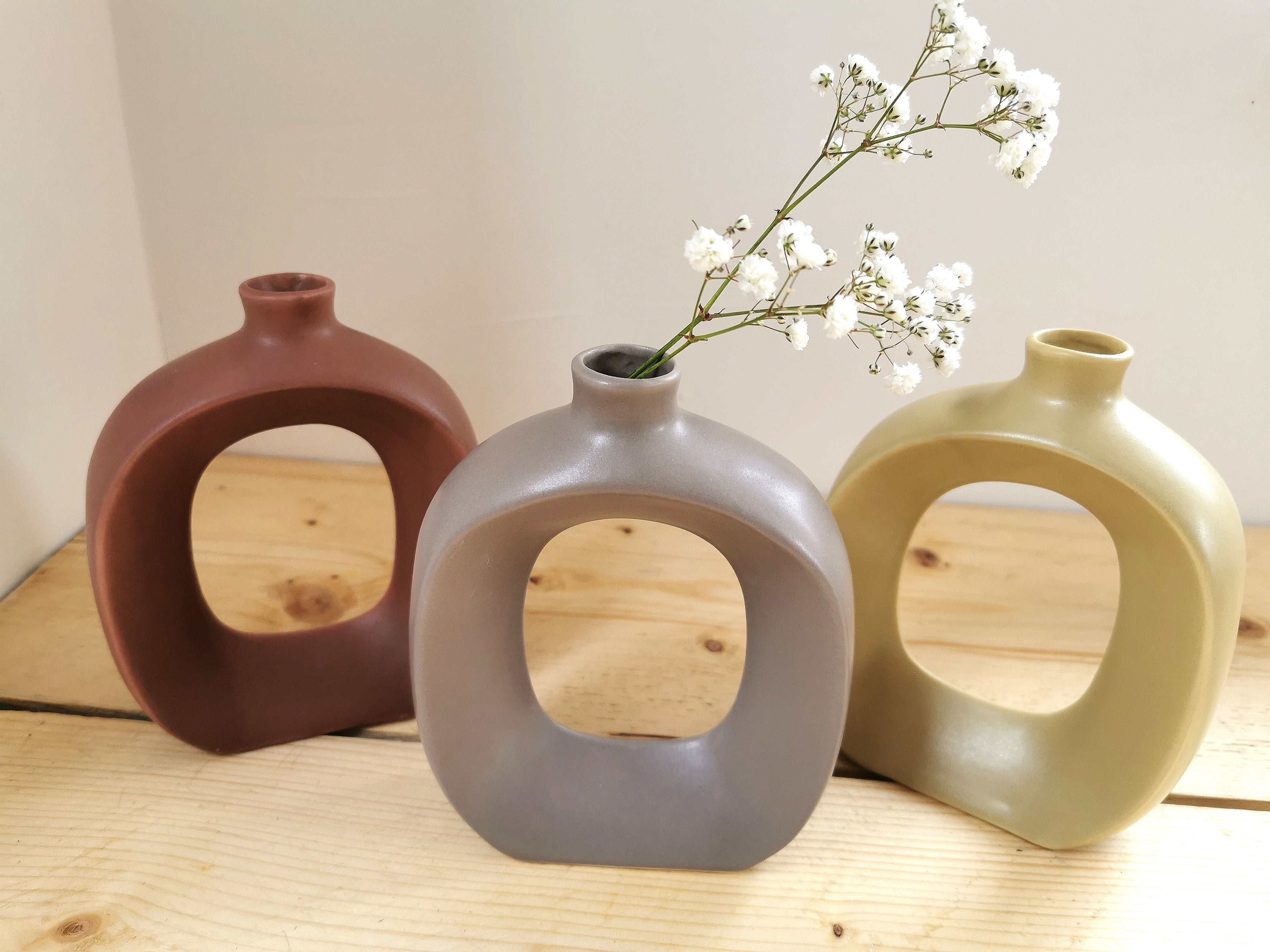 Oval Shaped Donut Vase