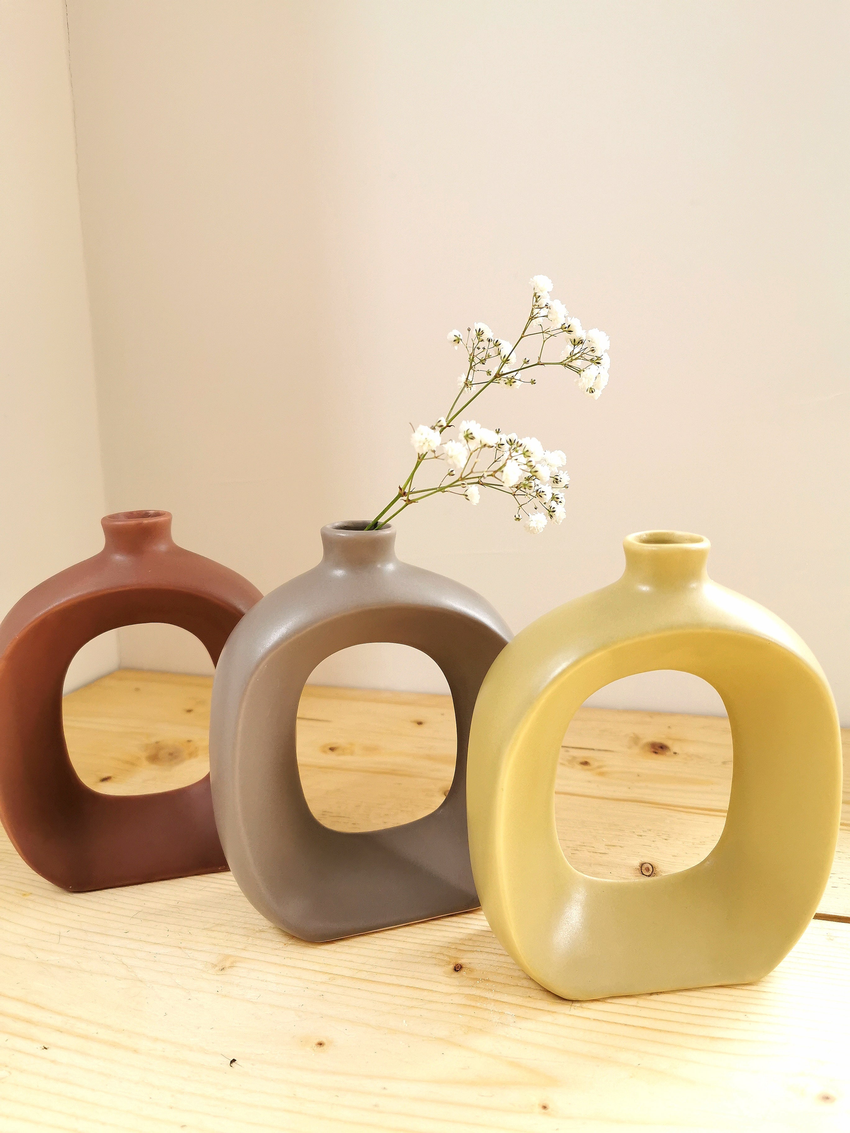 Oval Shaped Donut Vase