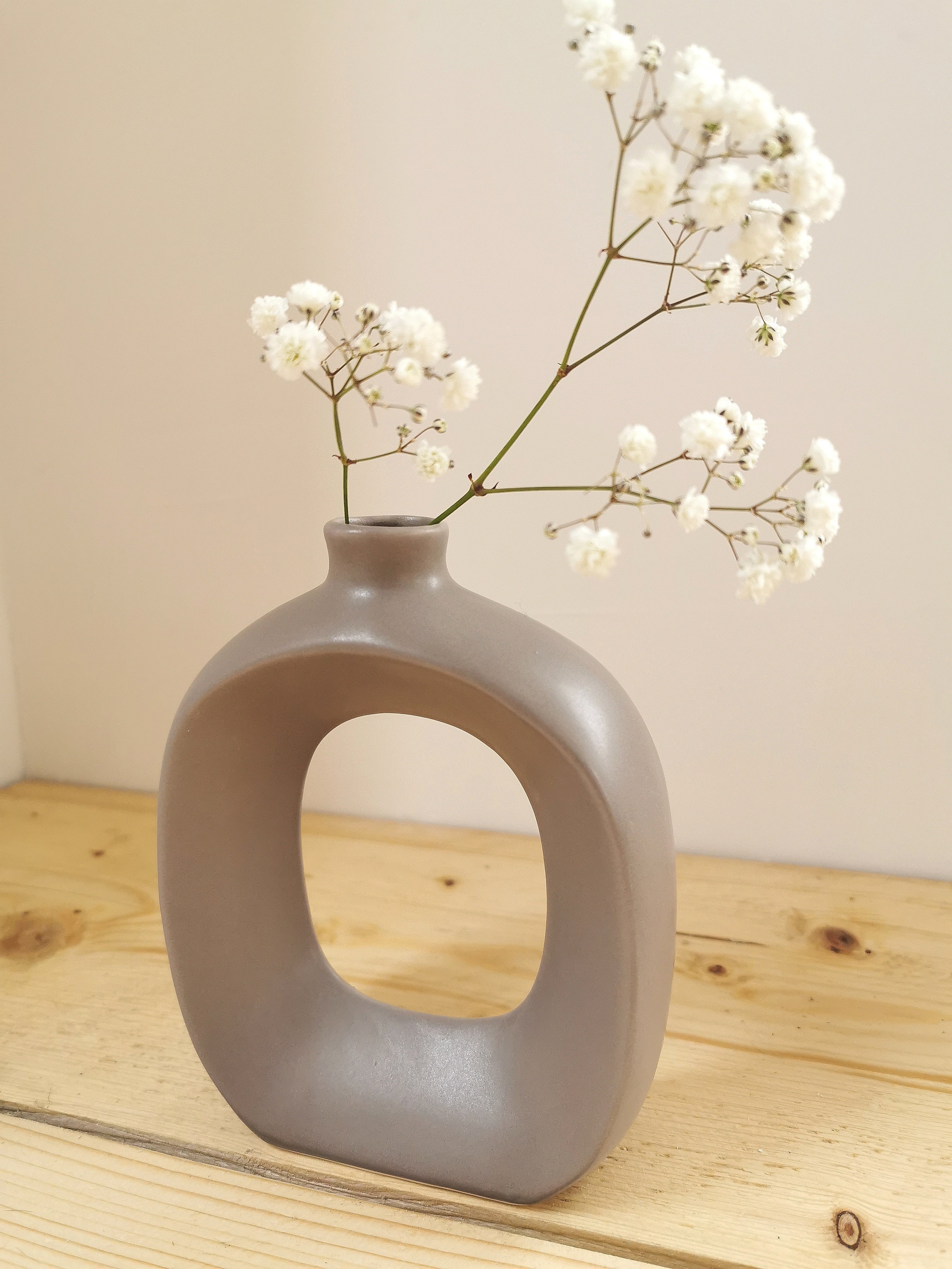 Oval Shaped Donut Vase