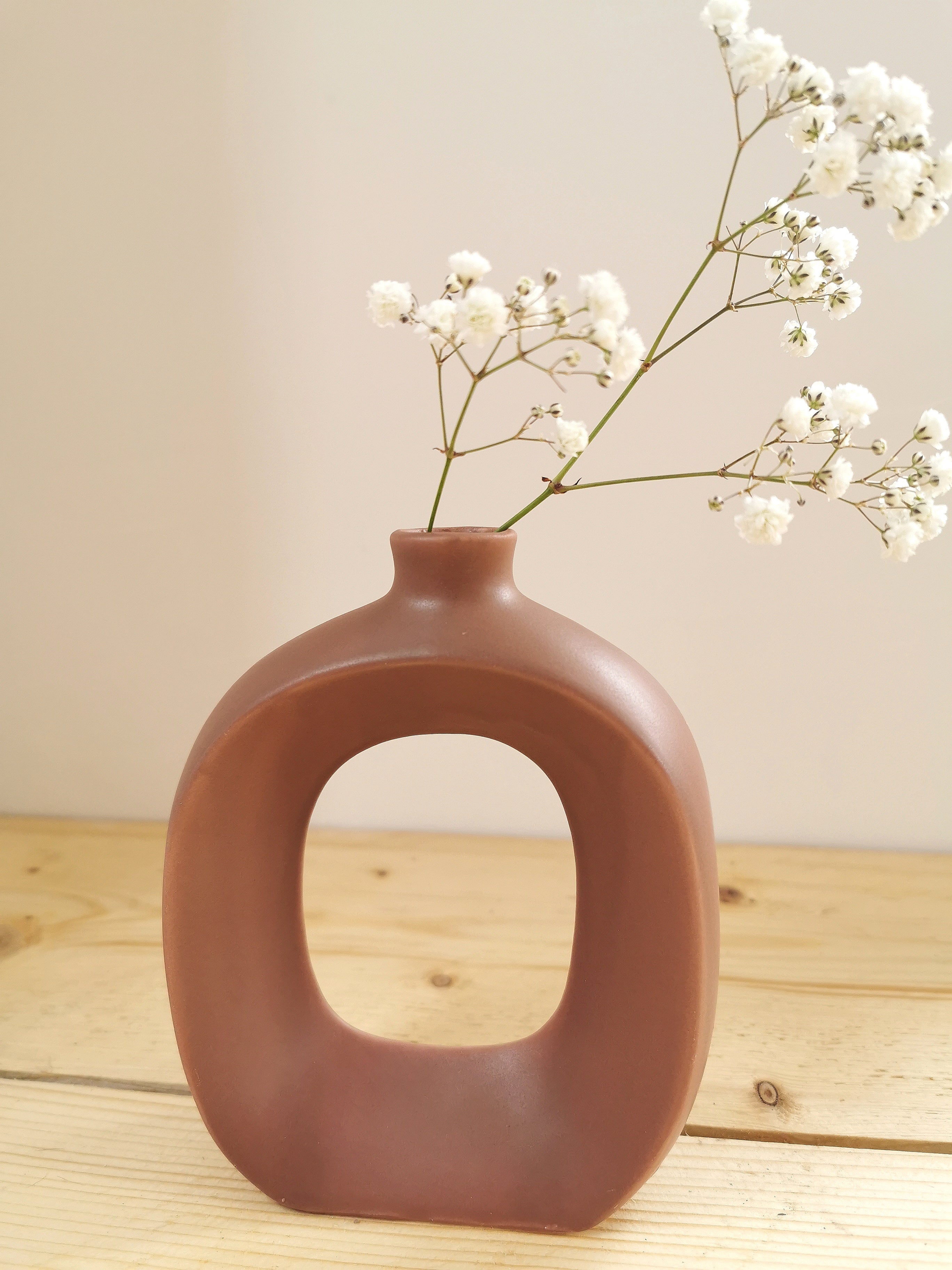 Oval Shaped Donut Vase